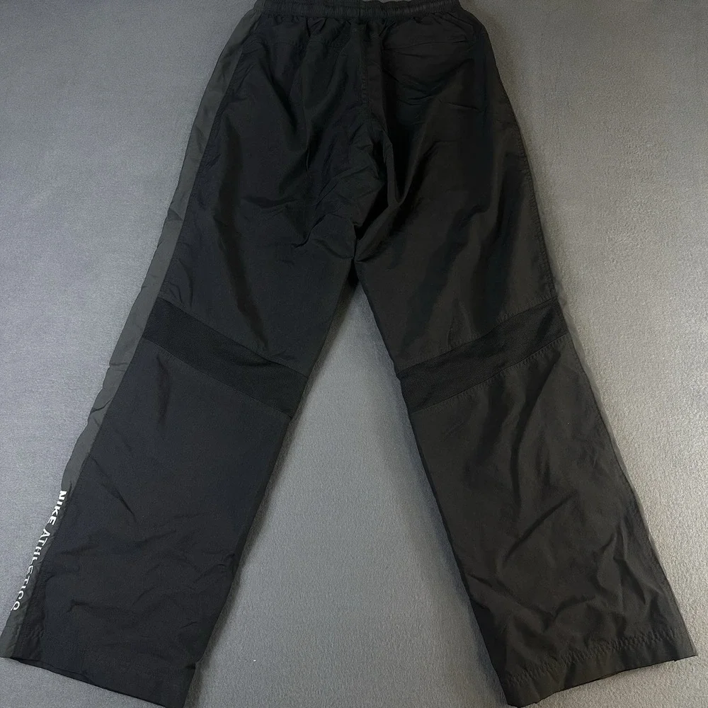90s Vintage Nike Size L NME Black Windbreaker Pants - Gorpcore Mesh Straight
